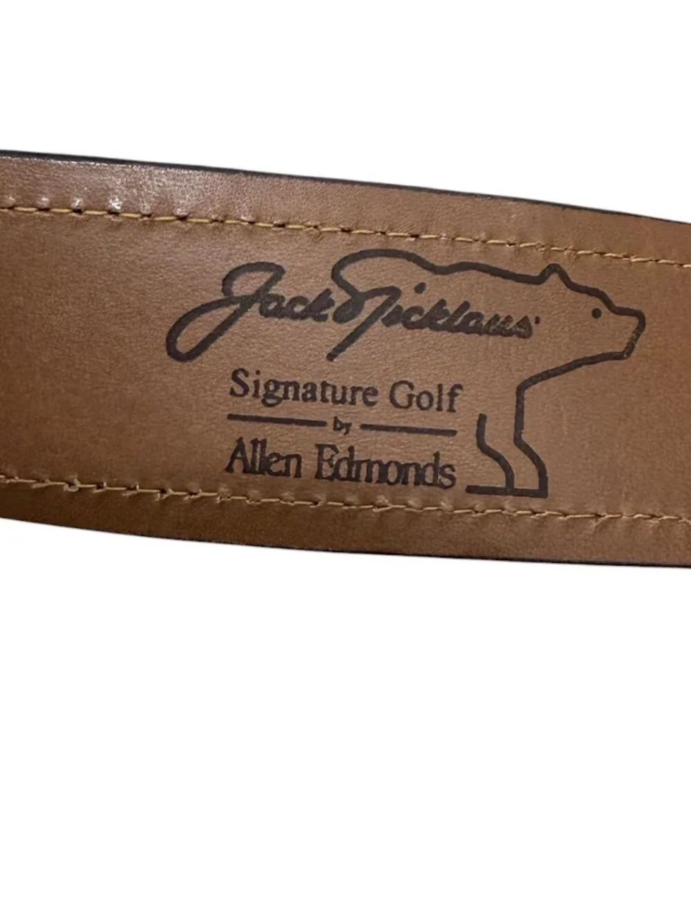 NWT Allen Edmonds Jack Nicklaus Signature Golf Leather Belt Men's Size 40